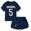 Officiële Voetbalshirt + Korte Broek Paris Saint-Germain Marquinhos 5 Thuis 2022-23 - Kids